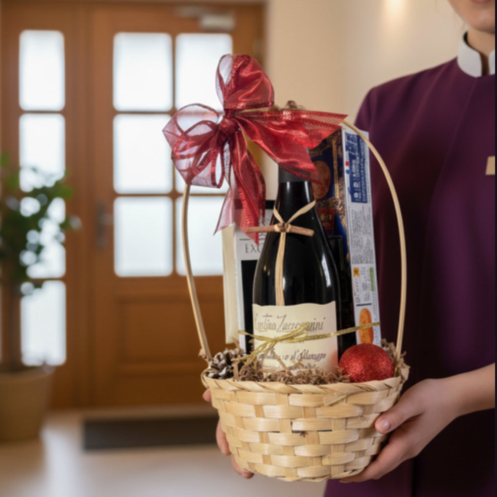Classic Moment – Wine, Chocolate & Cookie Basket