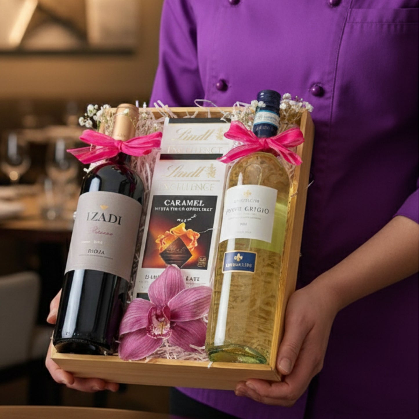 Premium Flavor Duo - Red & White Wines with Chocolate