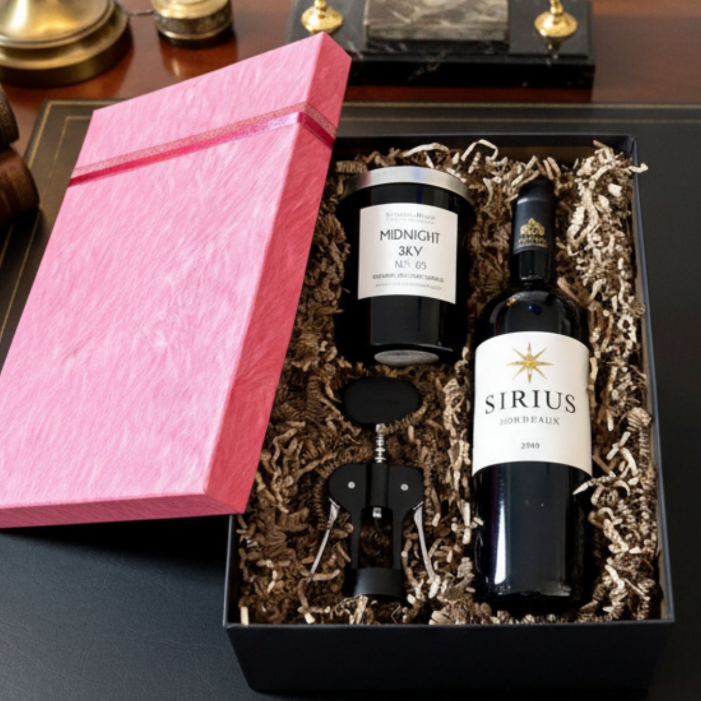 Enchanted Night – Wine Gift Set with Candle & Opener