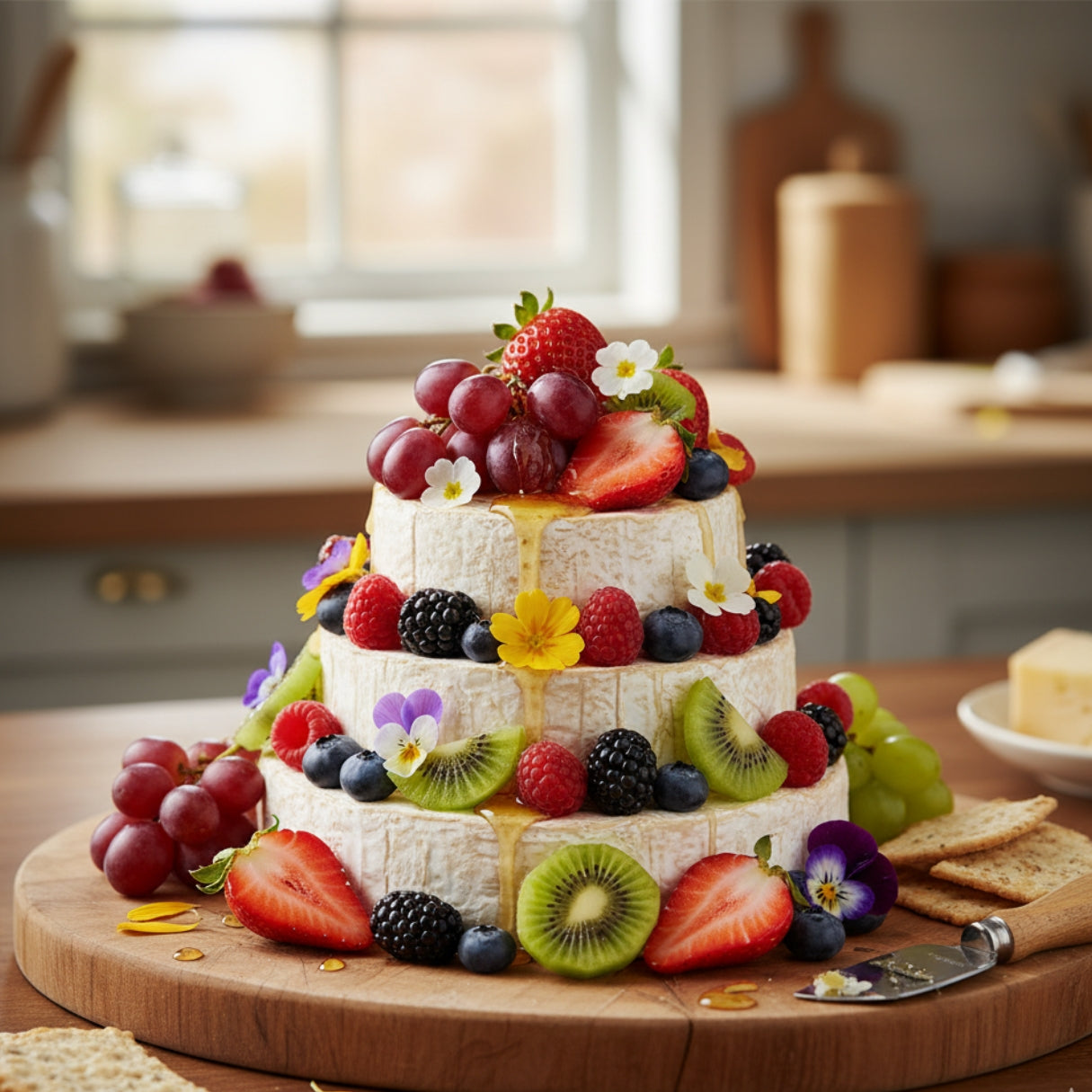 Brie Cake Delight – Frutas Frescas & Dulce Gratitud