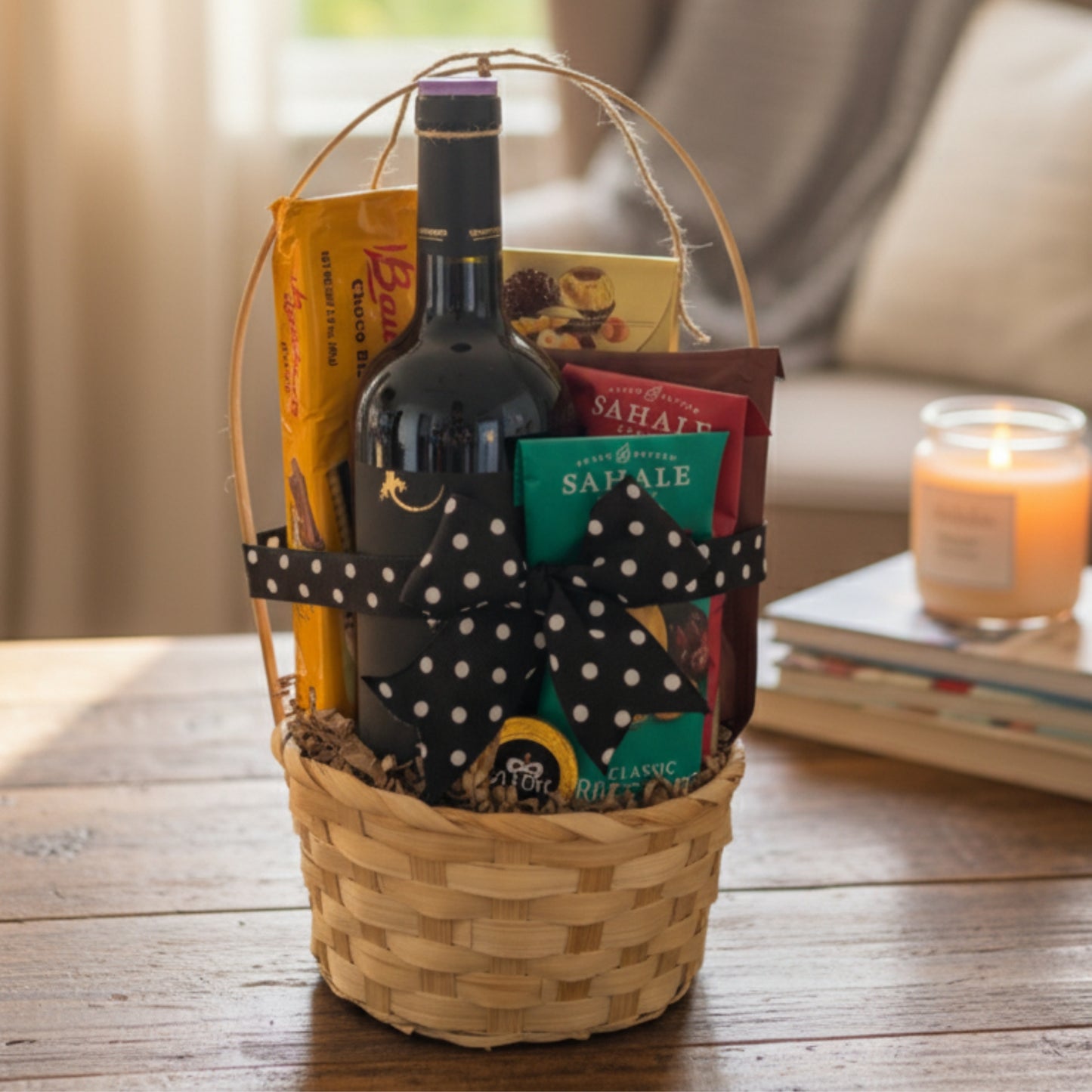 Velvet Indulgence – Canasta con Vino y Delicias Gourmet