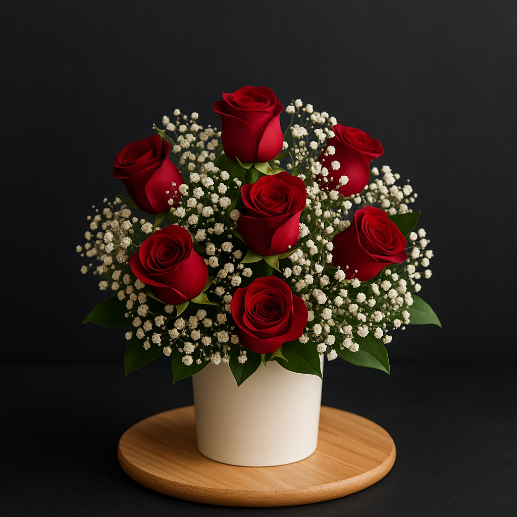 Pure Sentiment – Roses en Ceramica Blanca