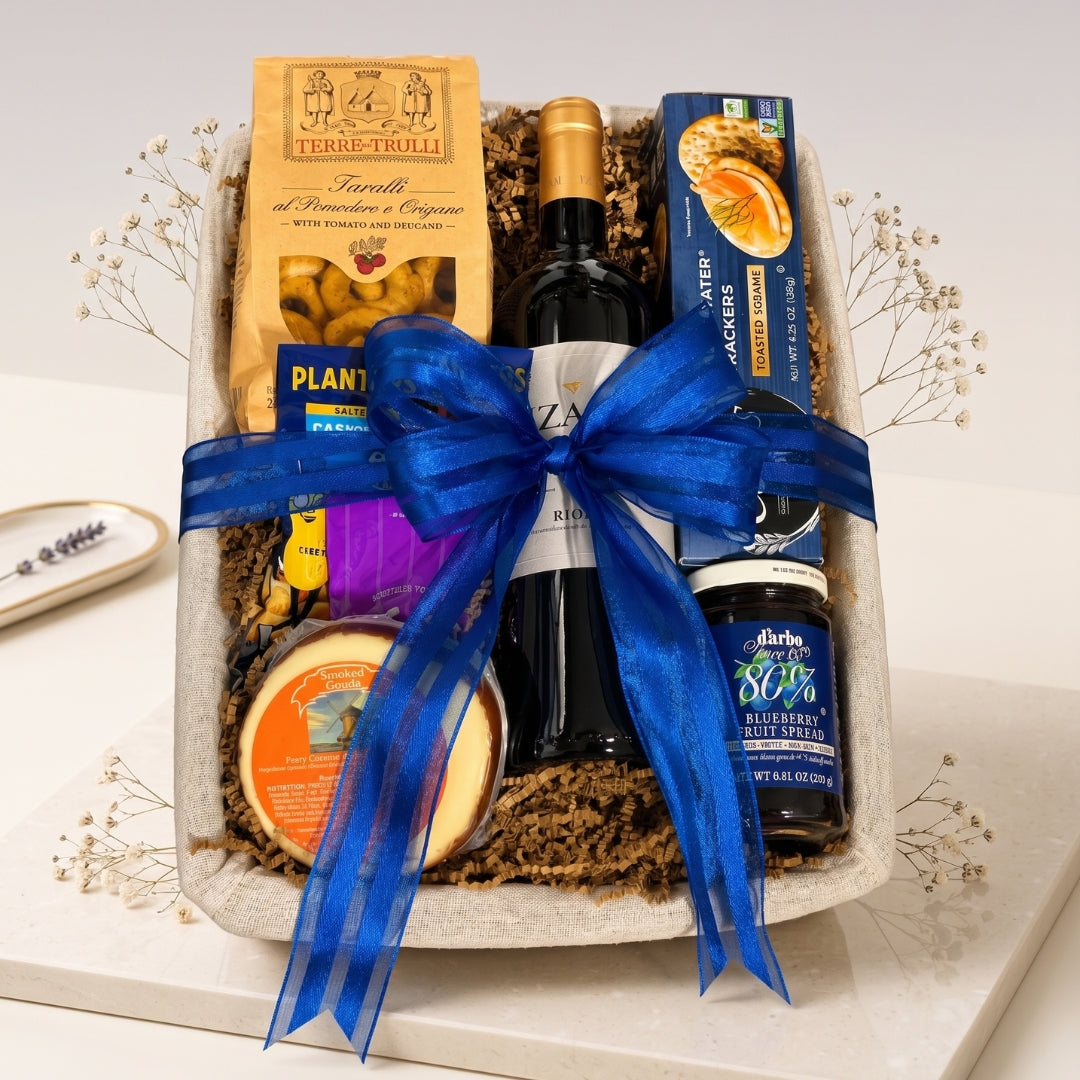 Caja Delight & Decant: Vino, queso y sabores gourmet