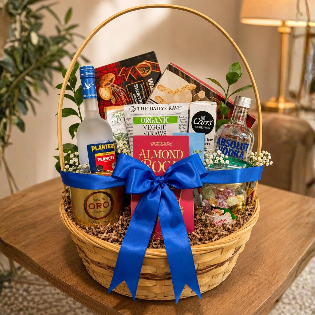 Dual Vodka Indulgence – Premium Vodka Gourmet Gift Basket