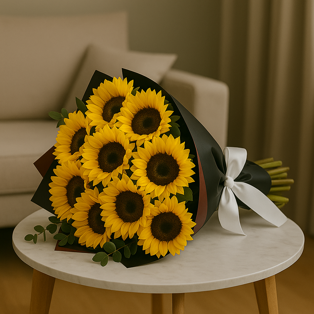 Eternal Glow – Sunflower Bouquet