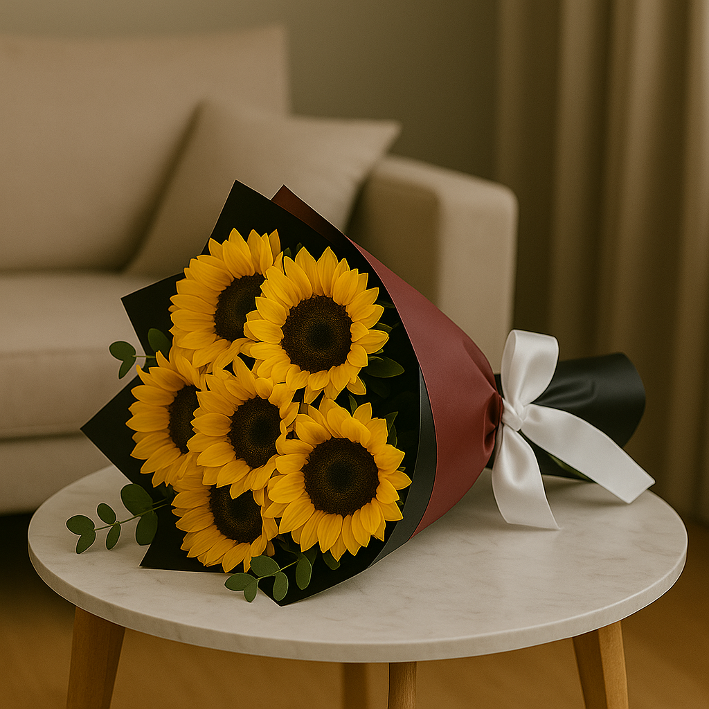 Eternal Glow – Sunflower Bouquet