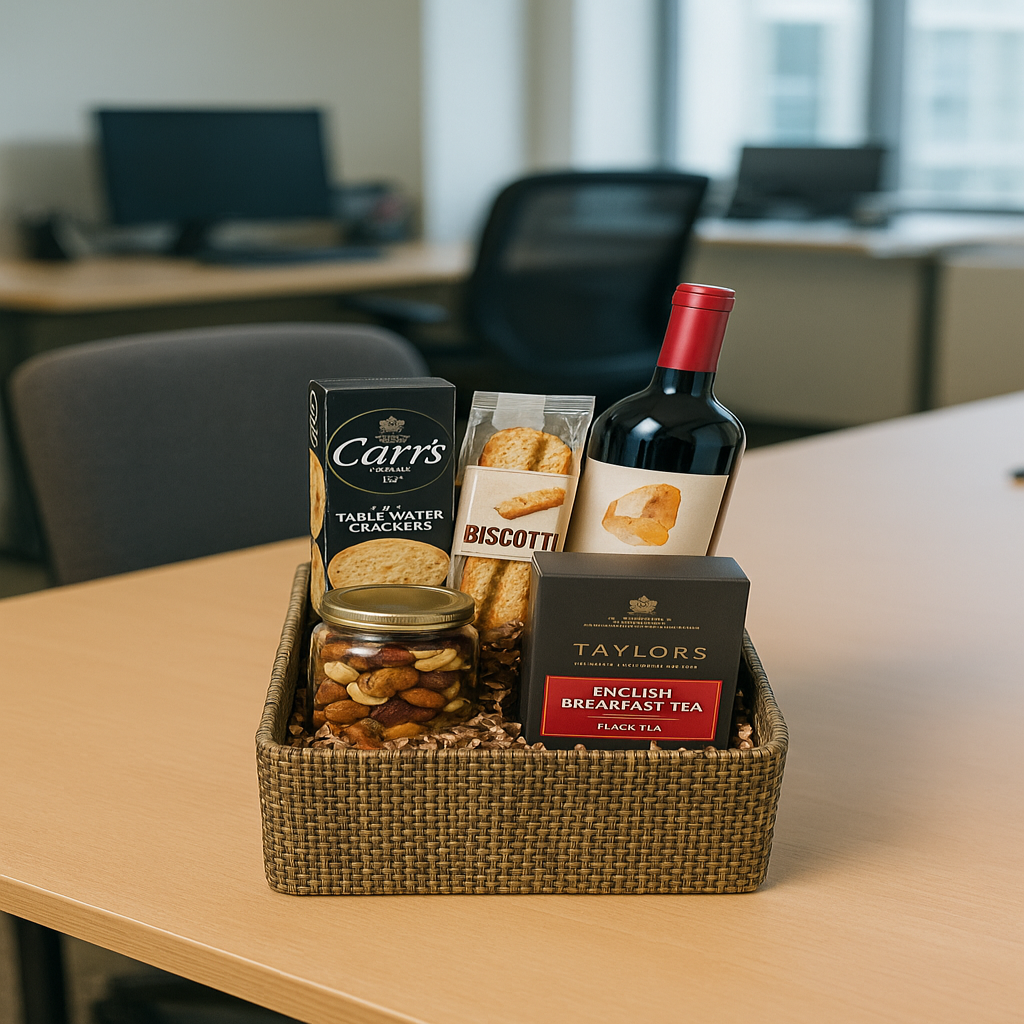 caja vino te galletas nueces jalea frutas secas zulove puerto rico regalo elegante