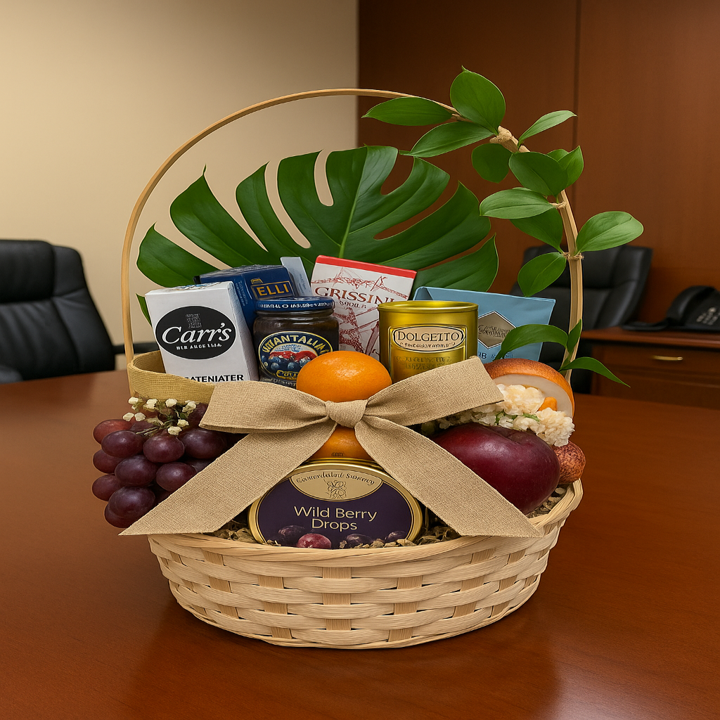 Sweet Gratitude Basket – Chocolates, Fruits & Timeless Treats