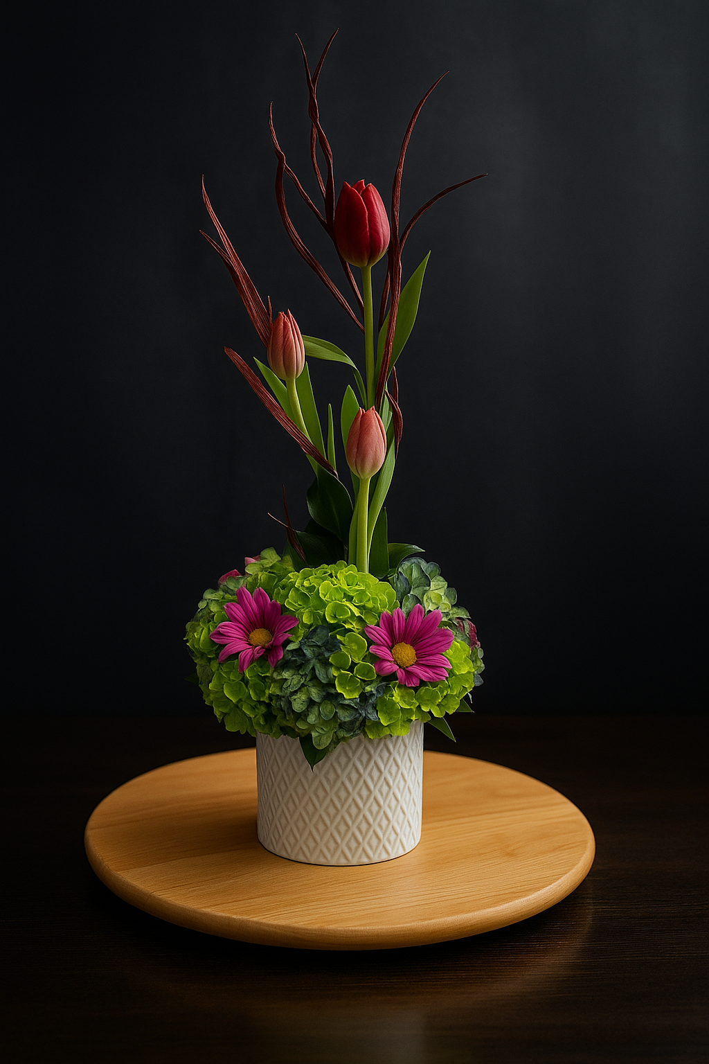 Infinite Bloom Art – Contemporary Floral Arrangement