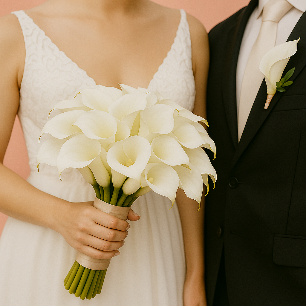 Luna – White Calla Lily Bridal Bouquet