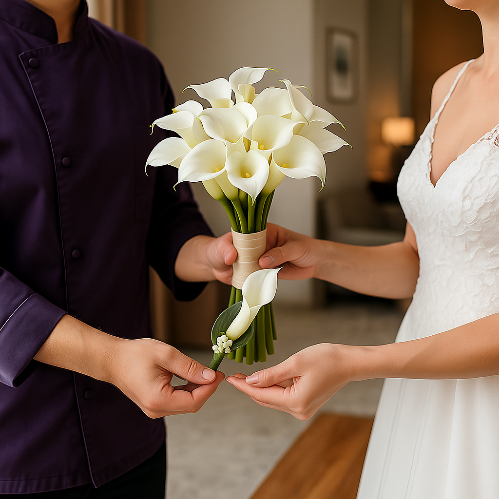 Luna – White Calla Lily Bridal Bouquet