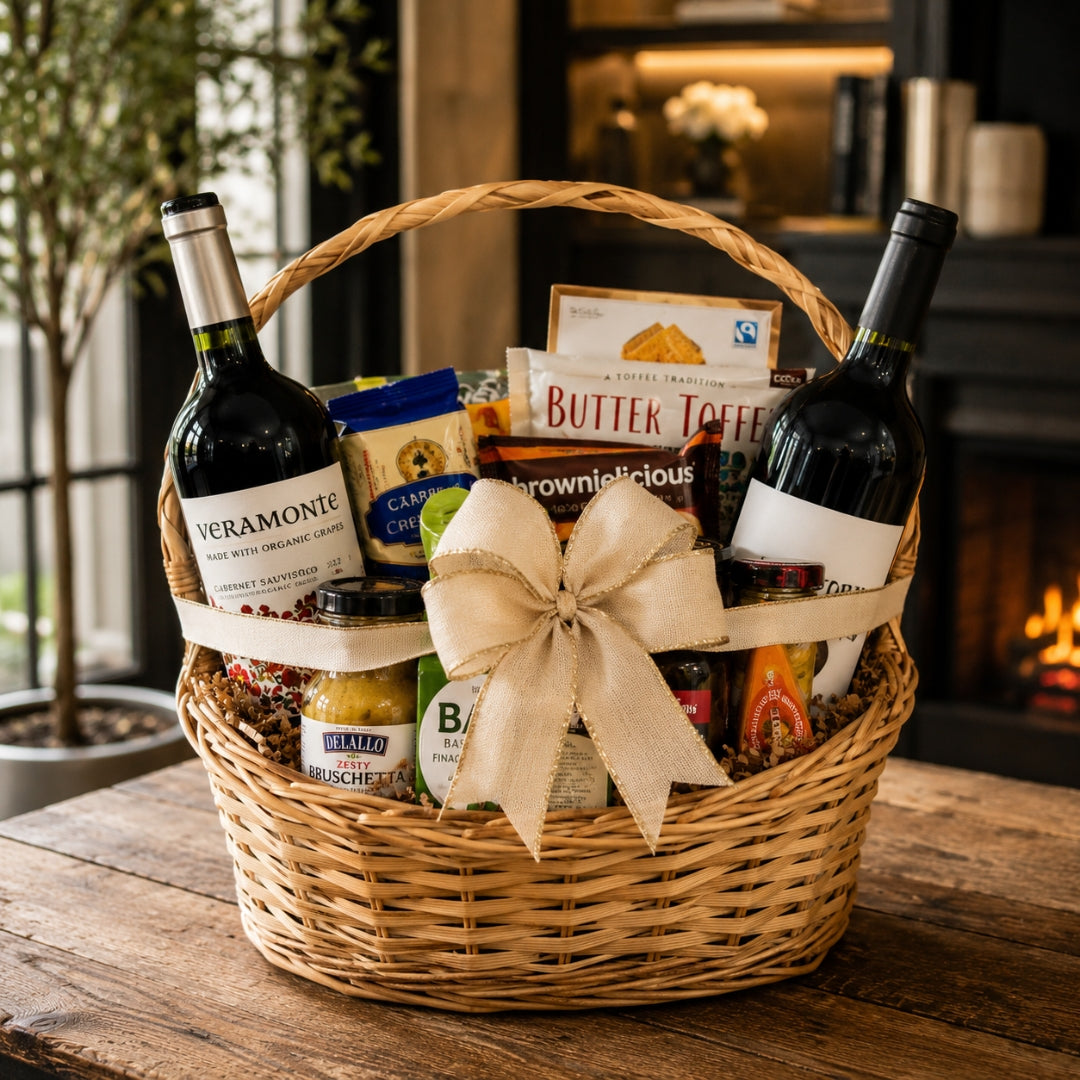 Nature’s Basket – Canasta Gourmet con Vinos y Quesos