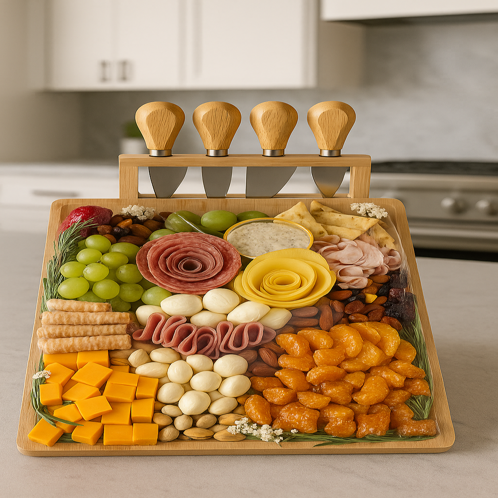 Rectangular Shared Delight – Fruits, Cheese & Charcuterie