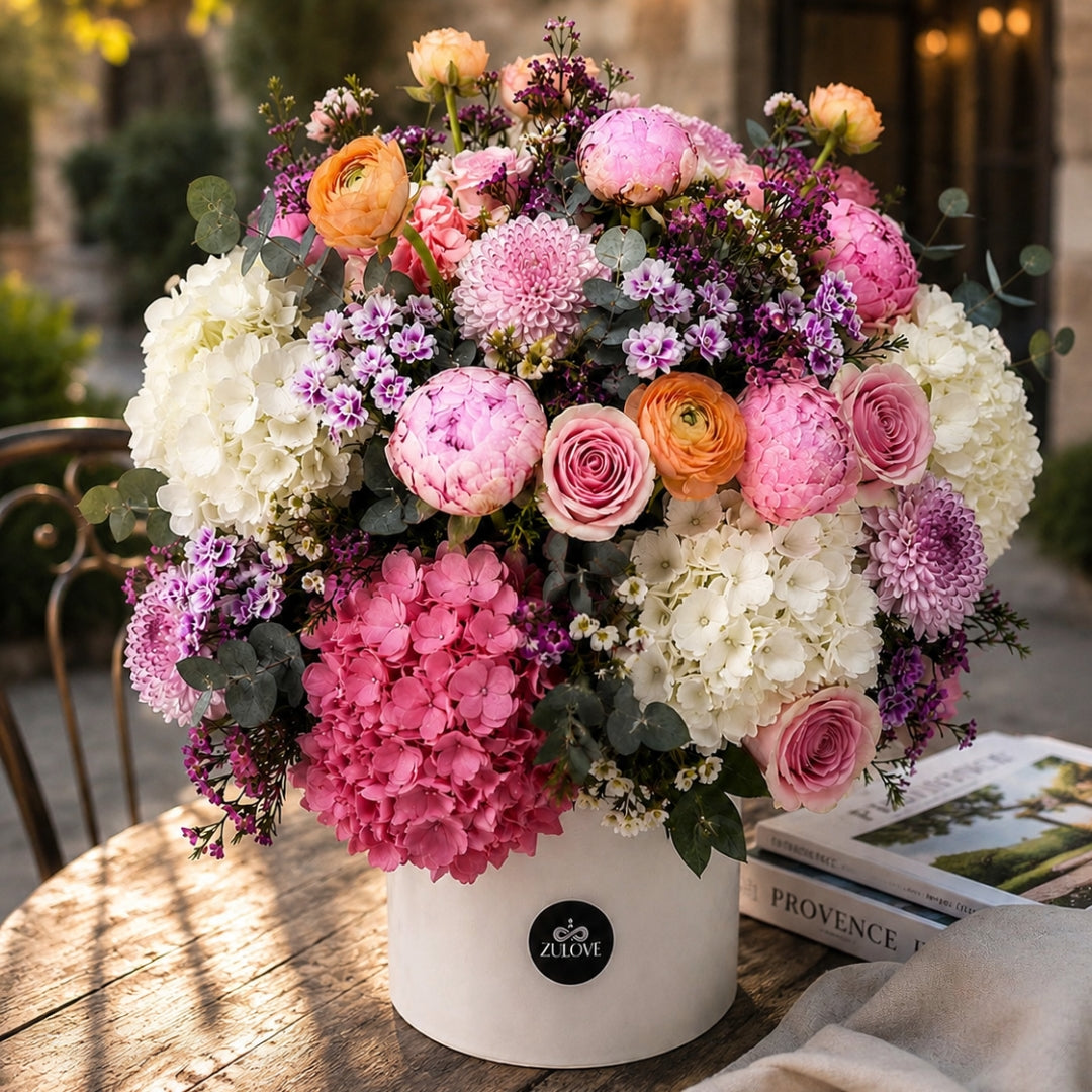 luxury peony hydrangea floral arrangement puerto rico elegant