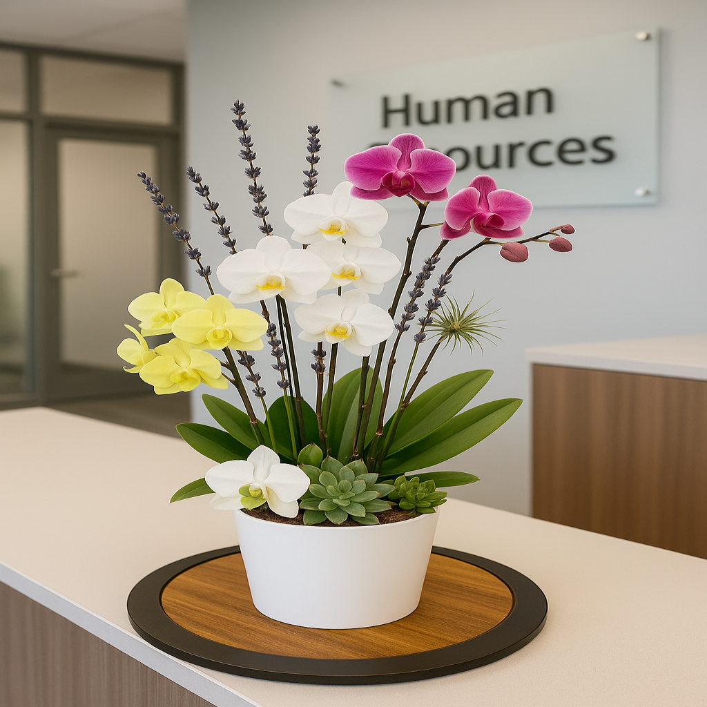 Sublime Orchid 2 – Elegant Arrangement in White Base