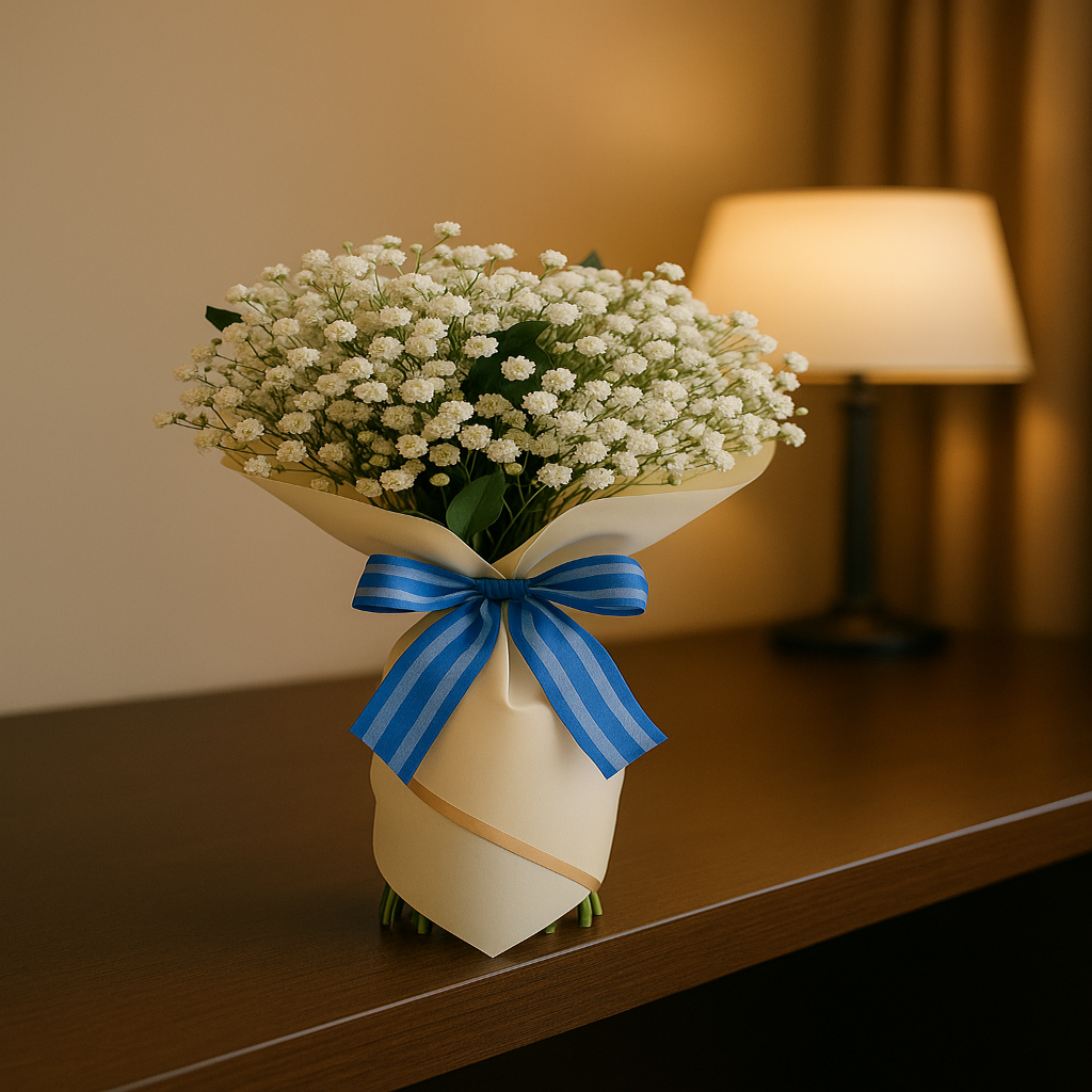 White Cloud – White Baby’s Breath Bouquet