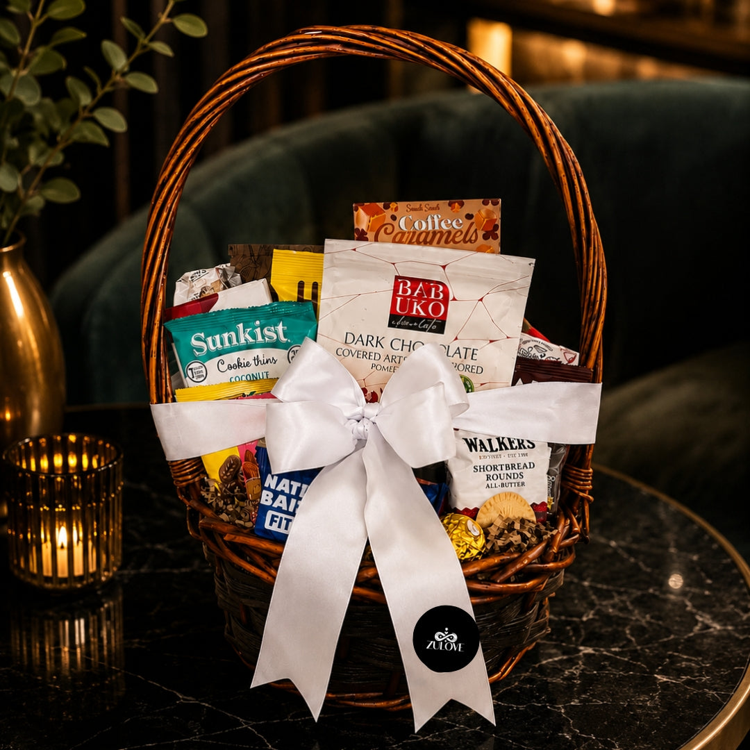 Zulove Ember Treats – Canasta Mini de Dulces con Detalle Floral