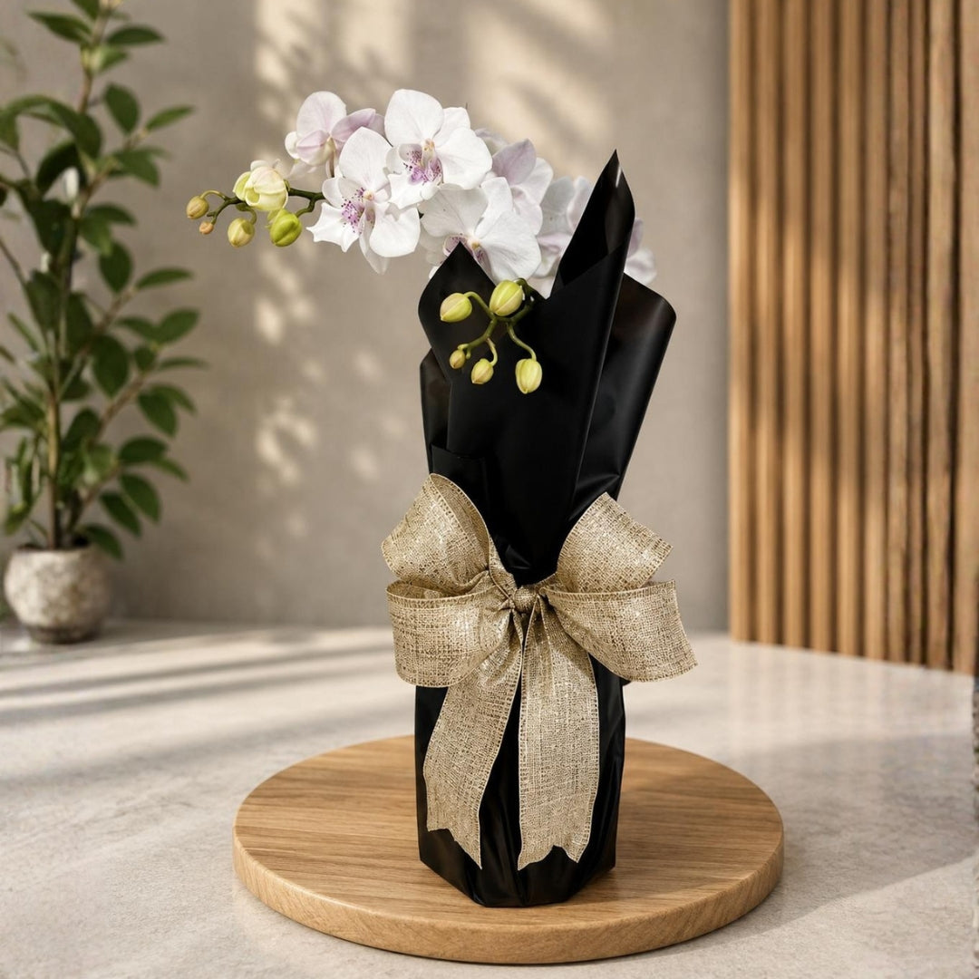 Zulove Wine 4 – White Orchid Wrapped Wine