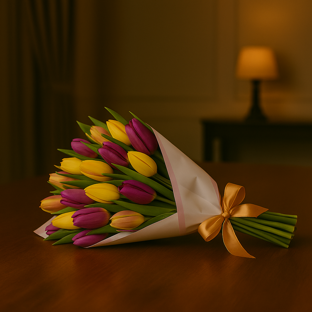 Tulip Bliss – Multicolor Tulip Bouquet
