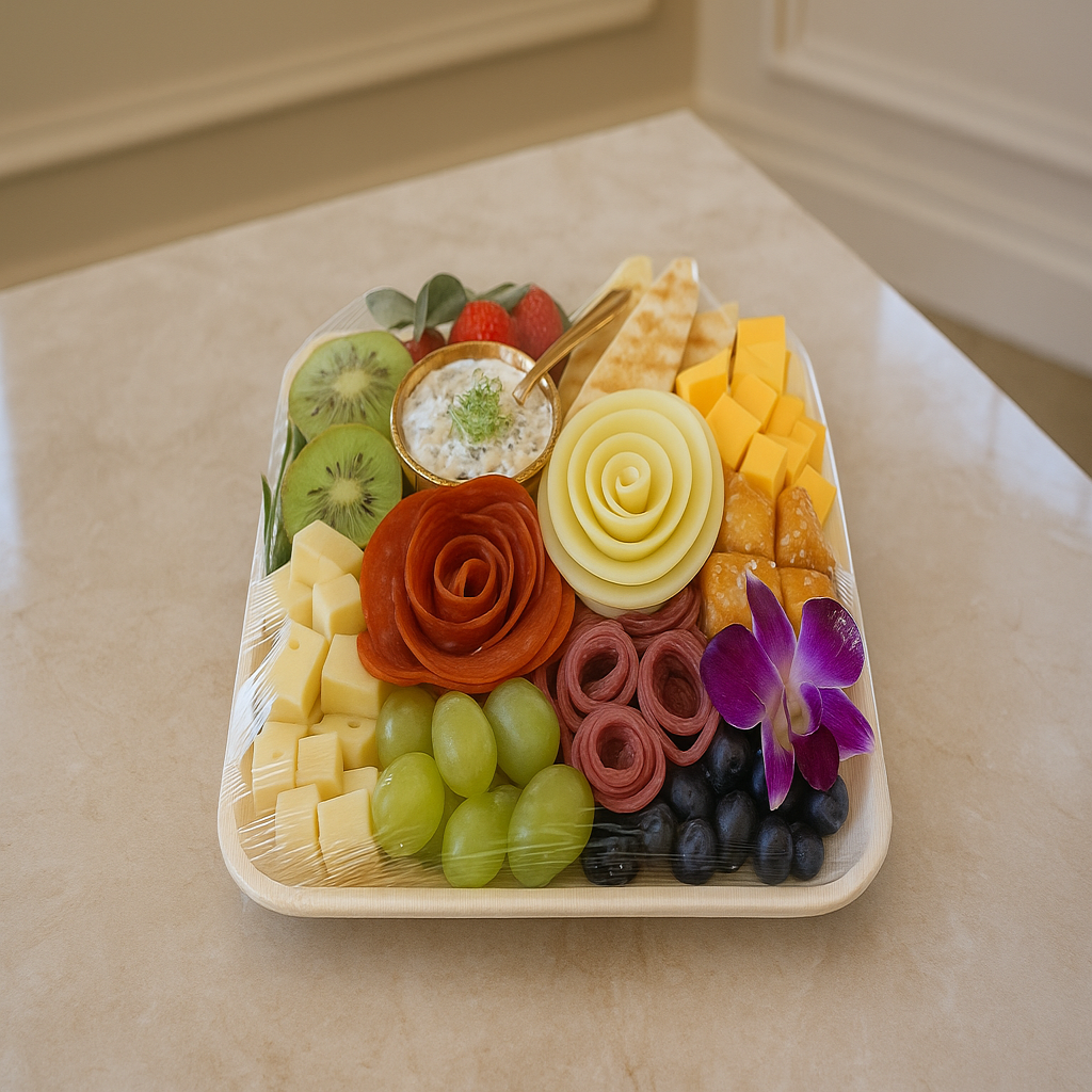 Square Shared Delight – Fruits, Cheese & Charcuterie