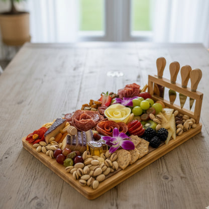 Rectangular Shared Delight – Fruits, Cheese & Charcuterie