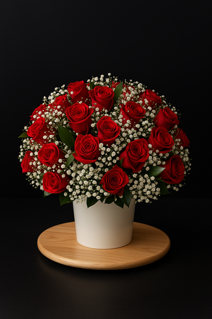 Pure Sentiment – Roses en Ceramica Blanca