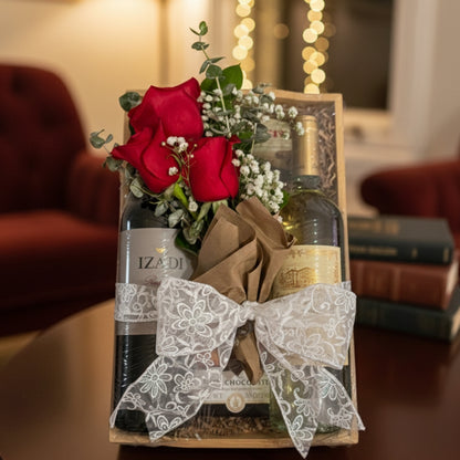 Premium Flavor Duo – Vinos Tinto y Blanco con Chocolate