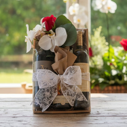 Premium Flavor Duo – Vinos Tinto y Blanco con Chocolate