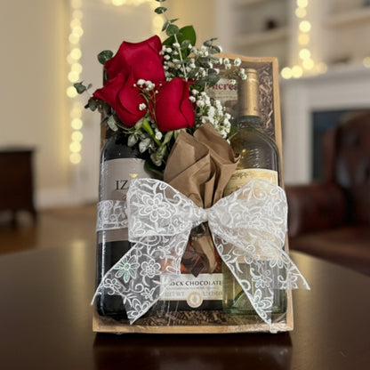 Premium Flavor Duo – Vinos Tinto y Blanco con Chocolate