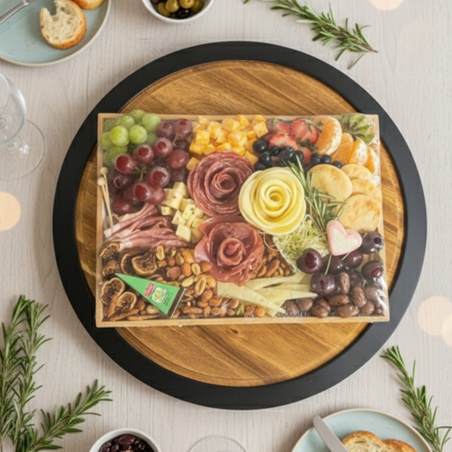 Rectangular Shared Delight – Fruits, Cheese & Charcuterie