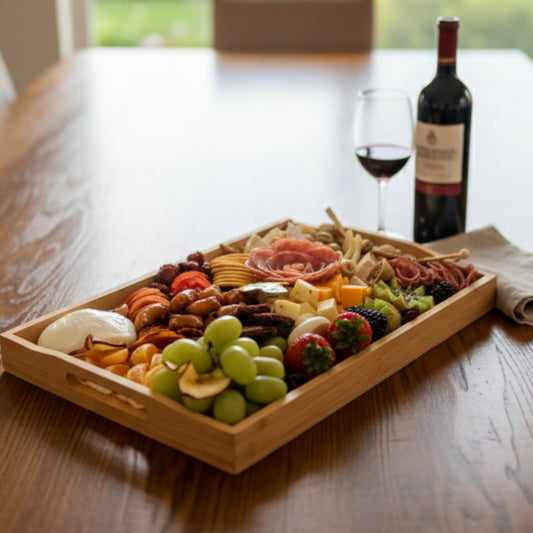 Rectangular Shared Delight – Frutas, Quesos & Charcuteria