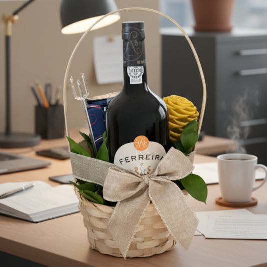 Zulove Golden Gesture – Canasta con Vino, Café y Toque Tropical