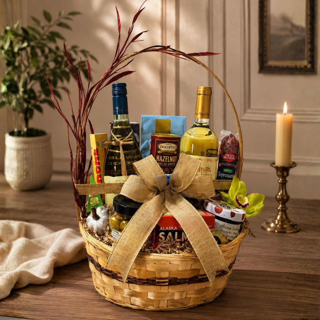 Autumn Essence – Gourmet White Wine Gift Basket