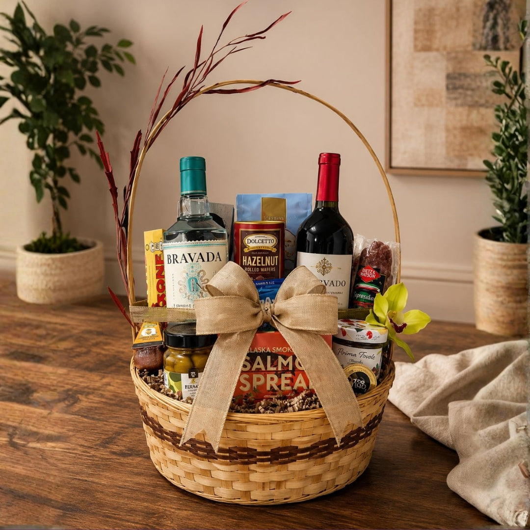 Autumn Essence – Gourmet White Wine Gift Basket