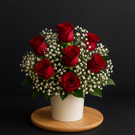 Pure Sentiment – Roses en Ceramica Blanca