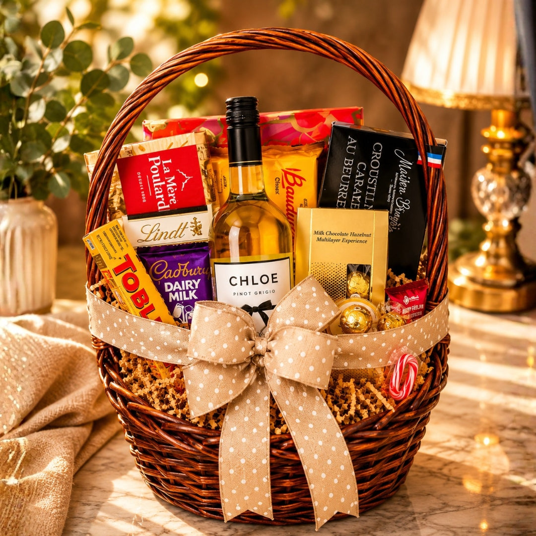 wine gourmet basket seasonal delights puerto rico elegant

