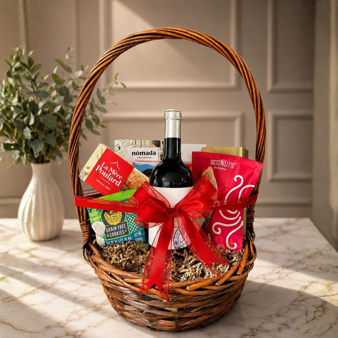 wine gourmet basket seasonal delights puerto rico elegant
