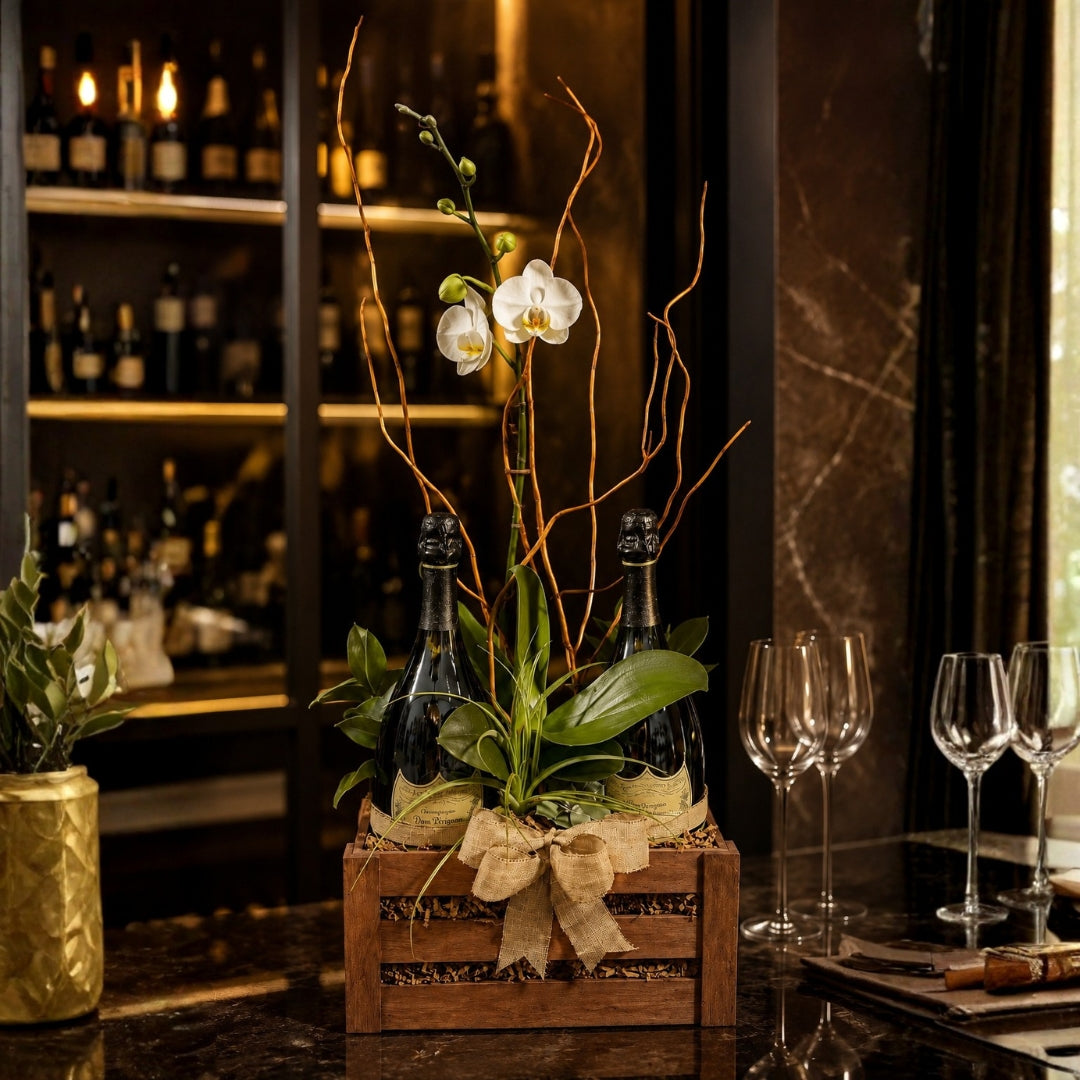 dom perignon orchid luxury crate puerto rico elegant
