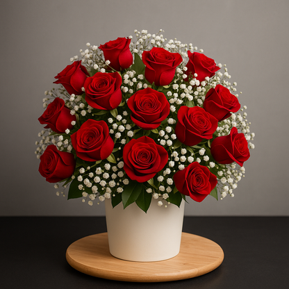 Pure Sentiment – Roses en Ceramica Blanca