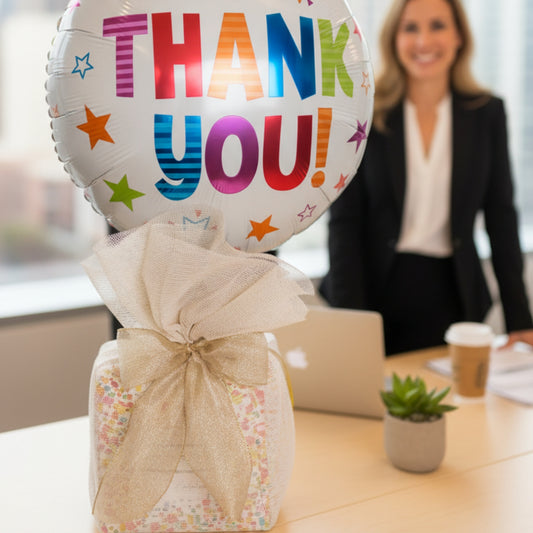 Grateful Delight – Chocolate Gift Box with Balloon