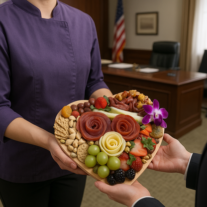 Heart Shared Delight – Fruits, Cheese & Charcuterie