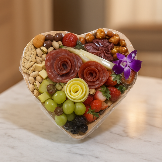 Heart Shared Delight – Fruits, Cheese & Charcuterie