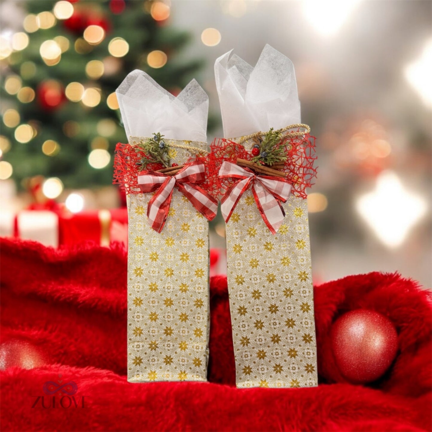 Holiday Wine Bag – Elegant Seasonal Gift Bag