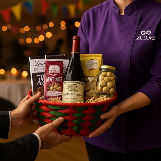 Holiday Wine Basket – Regalo Gourmet Festivo con Vino