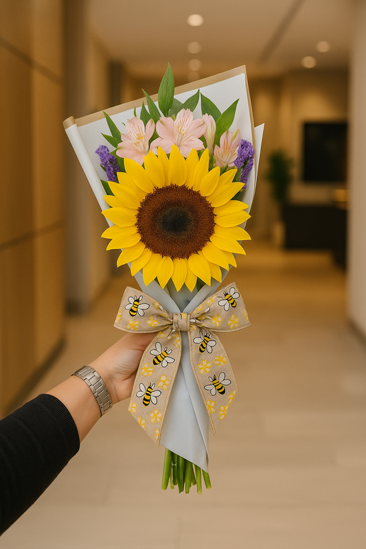 Radiant Detail - Sunflower & Alstroemeria Single Stem