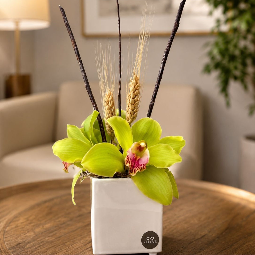 Ikebana Essence – Minimalist Orchid Arrangement