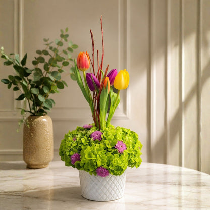 Infinite Bloom Art – Contemporary Floral Arrangement