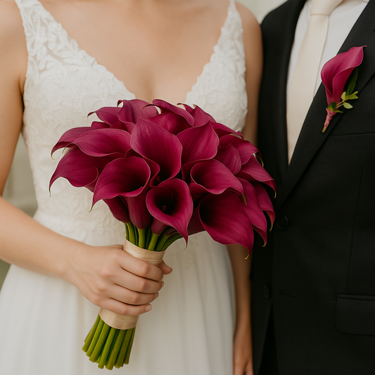 Luna – White Calla Lily Bridal Bouquet