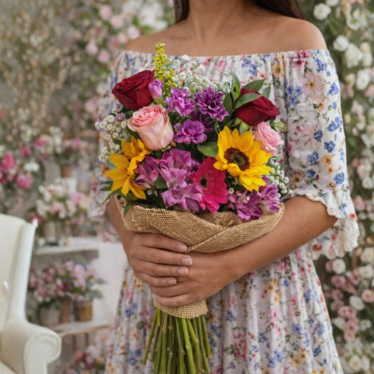 ramo flores surtidas girasol rosas alstroemeria puerto rico