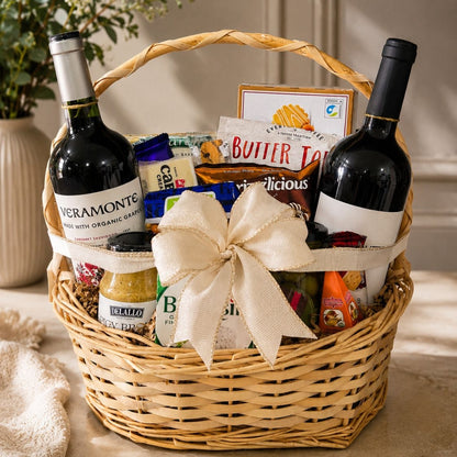 Nature’s Basket – Canasta Gourmet con Vinos y Quesos